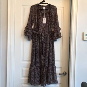 MISA patterned maxi dress